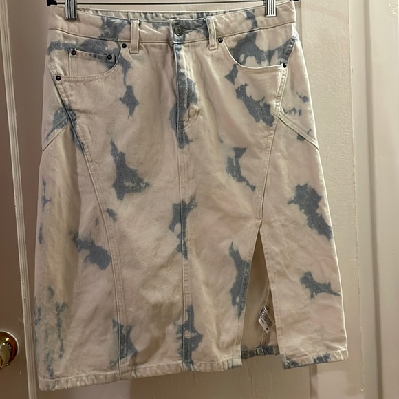 NWT Future Collection Women’s High Rise Midi Denim Skirt - Size 8 - Picture 1 of 4